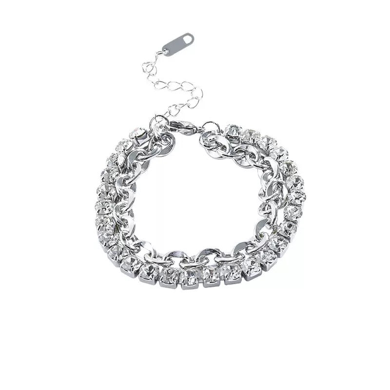 Fashion style of shiny diamond chain bracelet great quality