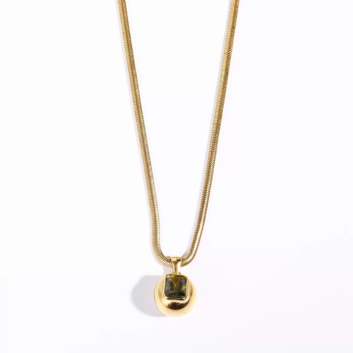 Gilded Gem Pendant Necklace (available 4 color)