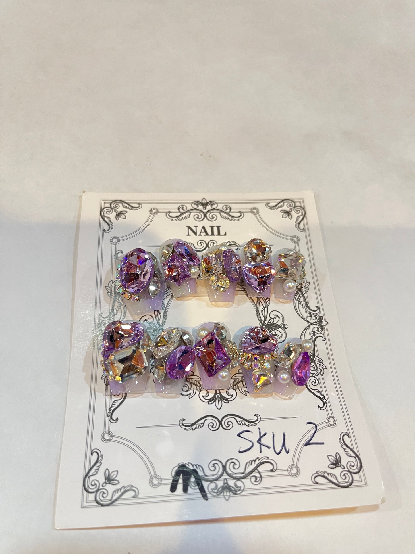 Crystal Dream Nails – Purple Fantasy Press-On Set