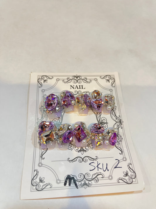 Crystal Dream Nails – Purple Fantasy Press-On Set