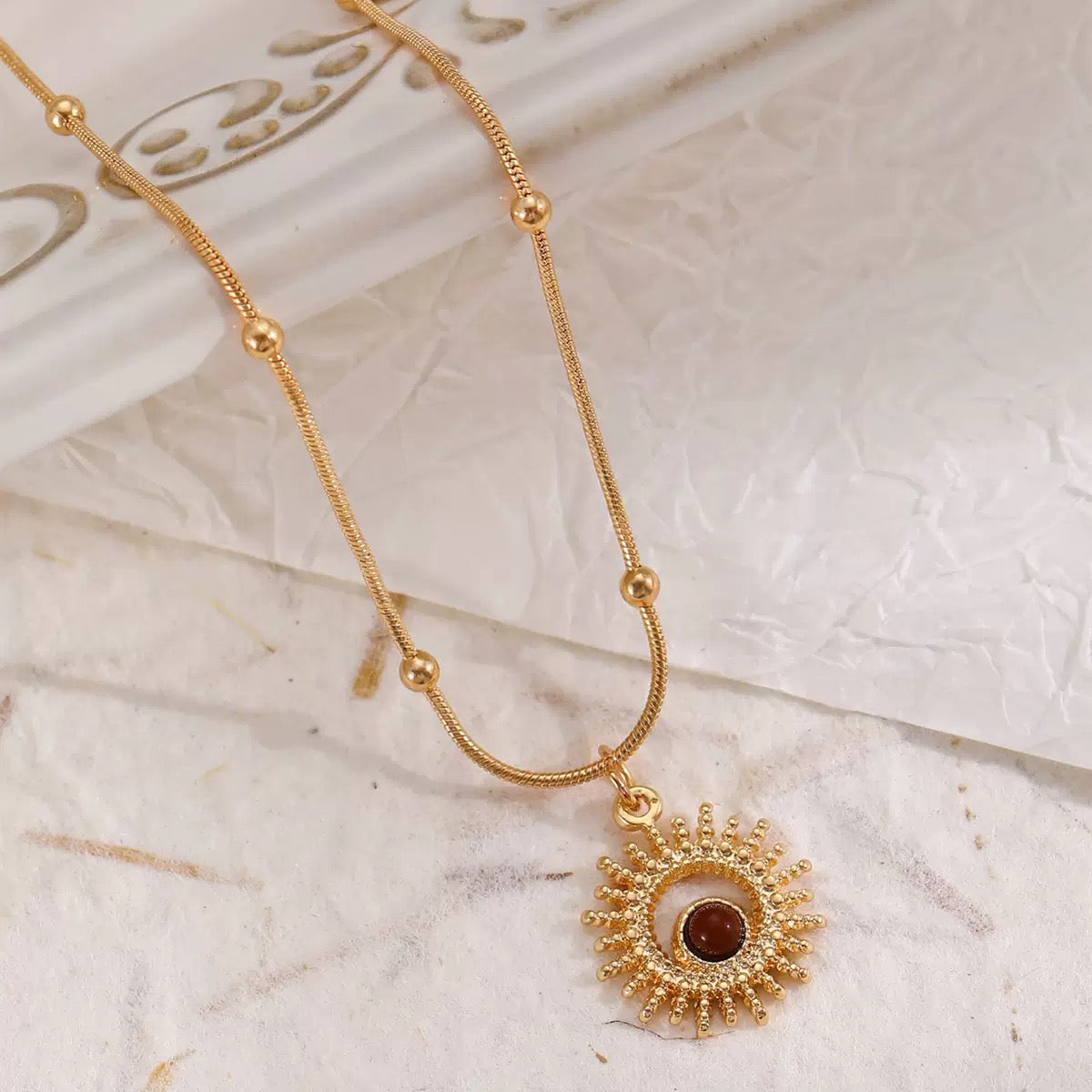 Sunburst Tiger Eye Necklace Set – Natural Radiance(4 designs)