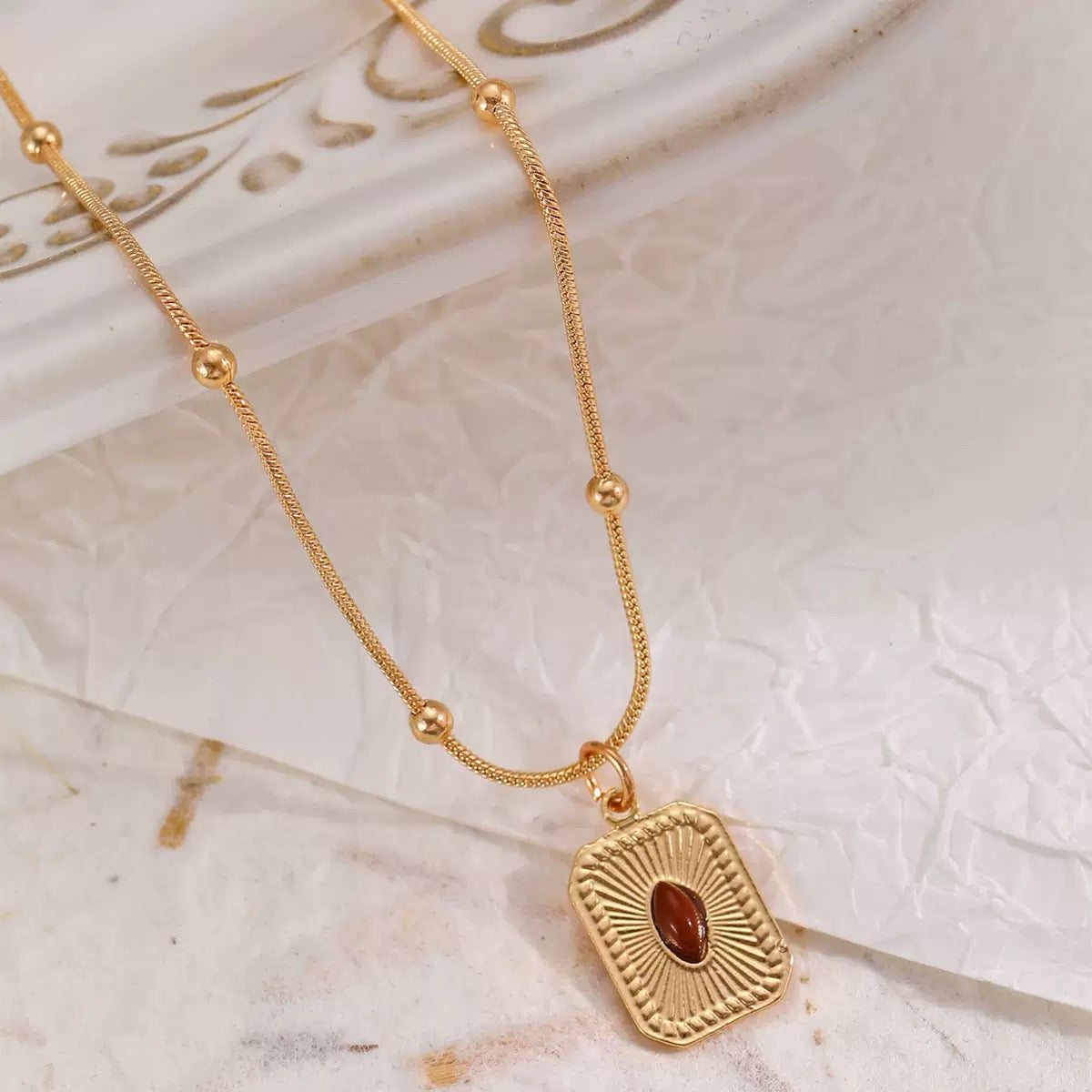 Sunburst Tiger Eye Necklace Set – Natural Radiance(4 designs)
