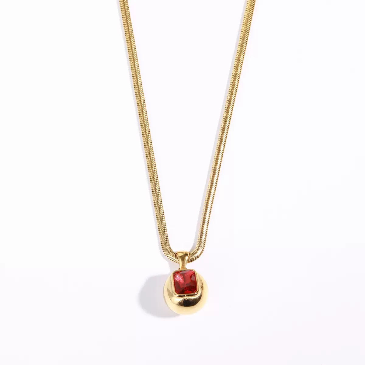 Gilded Gem Pendant Necklace (available 4 color)