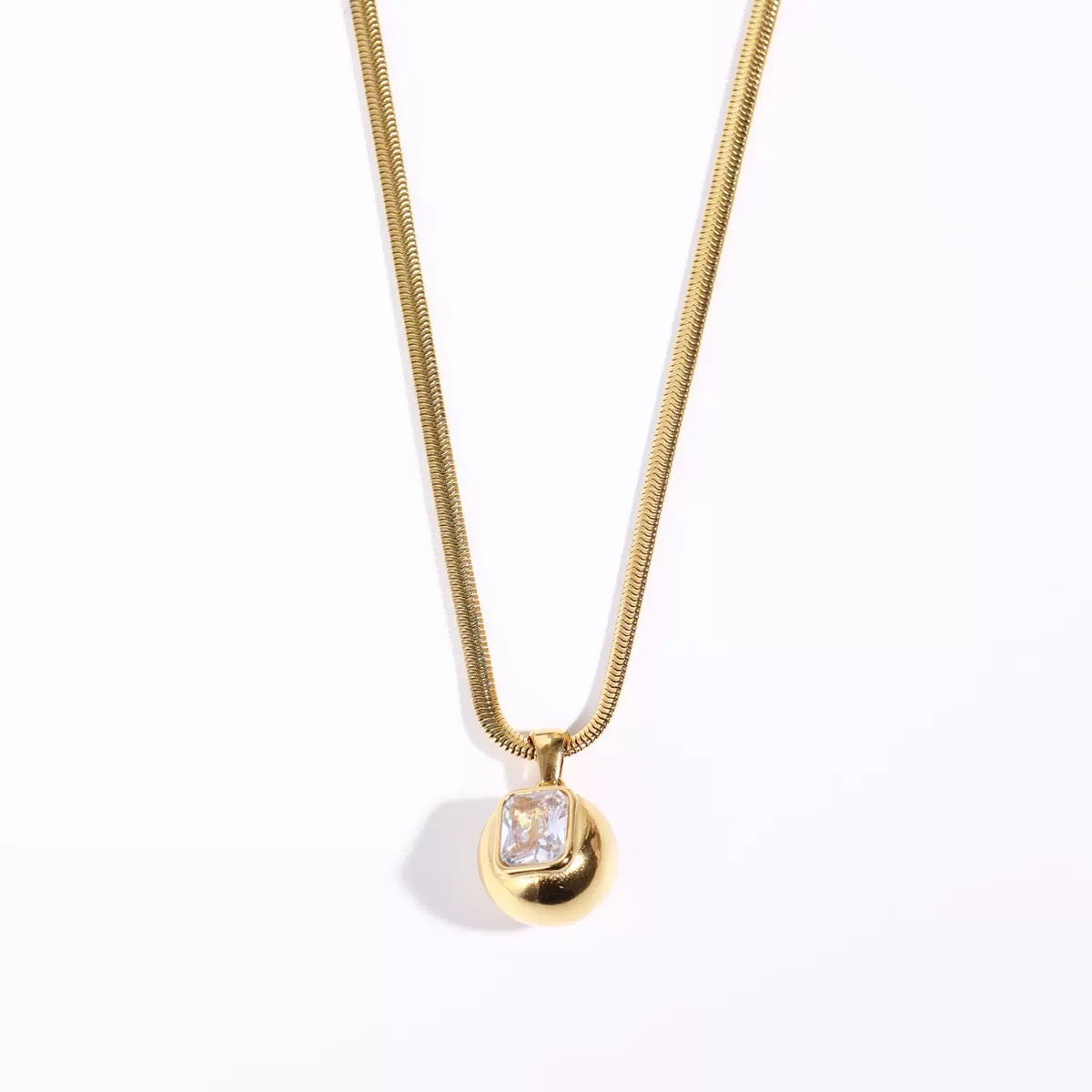 Gilded Gem Pendant Necklace (available 4 color)