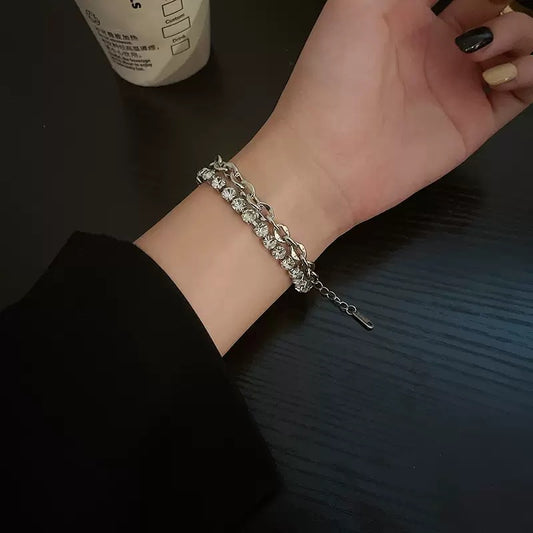 Fashion style of shiny diamond chain bracelet great quality